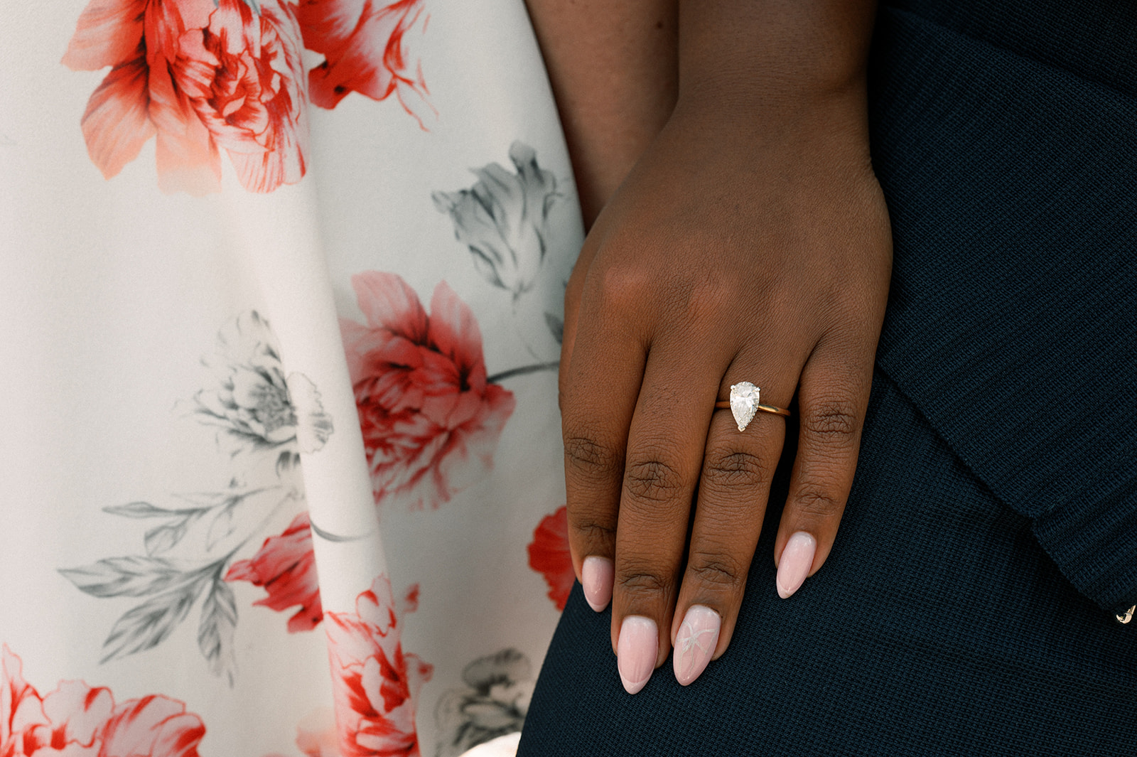The engagement ring - a close-up detail